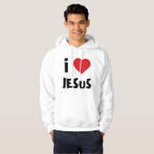 Sweat à capuche homme J'aime Jésus (Devant entier)