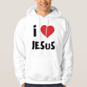 Sweat à capuche homme J'aime Jésus (Devant)