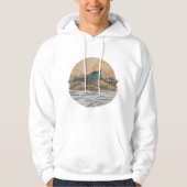 Sweat à capuche inspiré de l'art reflétant le calm (Devant)