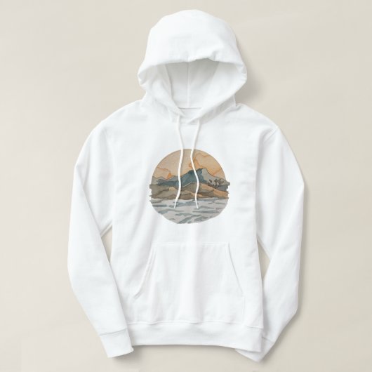 Sweat à capuche inspiré de l'art reflétant le calm (Design devant)