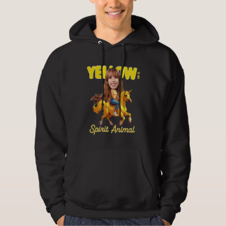 Sweat à capuche Jaune est mon animal spirituel