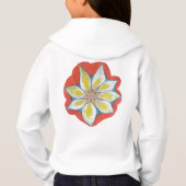 Sweat à capuche Mandala de Yoga Jaune, Orange, Bla (Dos)
