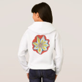 Sweat à capuche Mandala de Yoga Jaune, Orange, Bla (Dos entier)