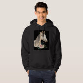 Sweat à capuche mode équestre pastel floral (Devant entier)