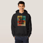 Sweat à capuche motivationnel éclaboussure de pein (Devant entier)