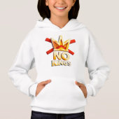 Sweat à capuche No Kings Crown – Graphisme de mode (Devant)