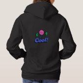 Sweat à capuche noir graphique Cool (Dos)