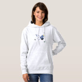 Sweat à capuche Papillon Cœur Bleu (Devant entier)
