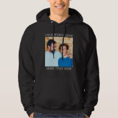Sweat à capuche personnalisé avec image et texte, (Devant)