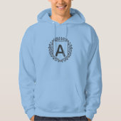 Sweat à capuche personnalisé avec initiales et bla (Devant)