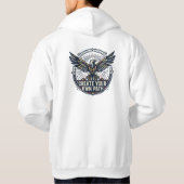 Sweat à capuche personnalisé graphique d'aigle (Dos)