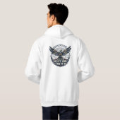 Sweat à capuche personnalisé graphique d'aigle (Dos entier)