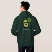 Sweat à capuche Positive Vibe Avocat Kawaii Fruit (Dos entier)