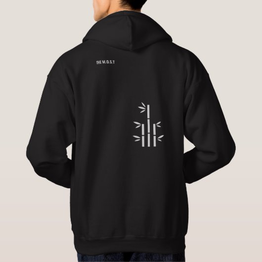 Sweat à capuche pour adulte (noir) (Dos)