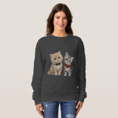 Sweat à capuche pour amoureux de chats mignons (Devant entier)