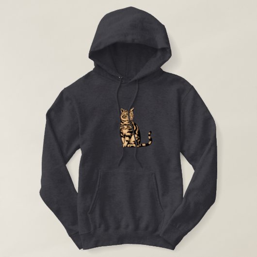 Sweat à capuche pour amoureux de chats mignons – S (Design devant)