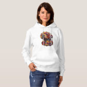 Sweat à capuche pour chien floral (Devant entier)