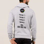 Sweat à capuche pour entreprise de sous-traitance (Dos)