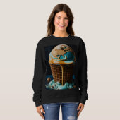 Sweat à capuche pour femme avec un design de glace (Devant entier)