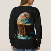 Sweat à capuche pour femme avec un design de glace (Dos)