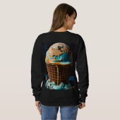Sweat à capuche pour femme avec un design de glace (Dos entier)