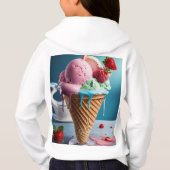 Sweat à capuche pour femme avec un design de glace (Dos)