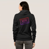 Sweat à capuche pour femmes avec cassette audio né (Dos entier)