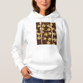 Sweat à capuche pour femmes Grapevine Background (Devant)