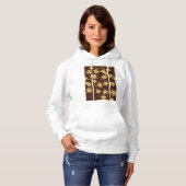 Sweat à capuche pour femmes Grapevine Background (Devant entier)