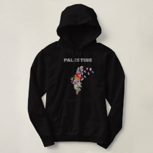 Sweat à capuche pour femmes Palestine – Carte de l