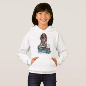 Sweat à capuche pour fille sirène fantastique (Devant entier)