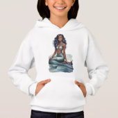Sweat à capuche pour fille sirène fantastique (Devant)