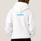 Sweat à capuche pour garçons avec son nom dans le (Dos)