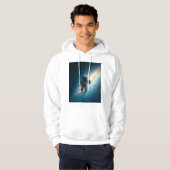 Sweat à capuche pour hommes Astronaute Espace Gala (Devant entier)