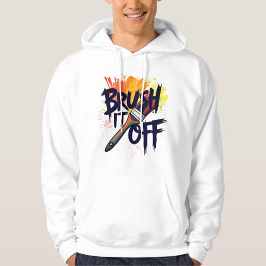 Sweat à capuche pour hommes brosse dehors (Devant)