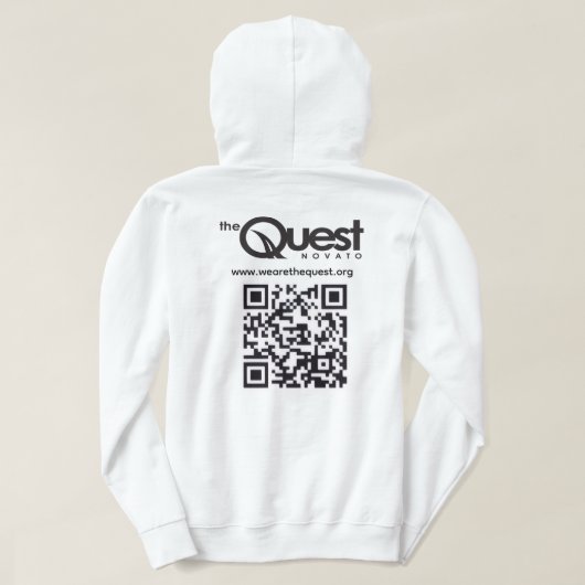 Sweat à capuche Quest avec logo et code QR (Design dos)