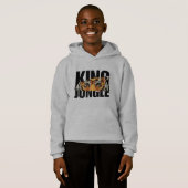Sweat à capuche Roi des garçons tigres de la jungl (Devant entier)