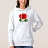 Sweat à capuche Rose Rouge (Devant)