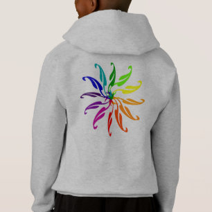 Sweat à capuche – Roue de couleurs avec nom