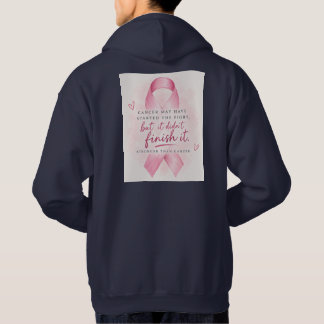 Sweat à capuche Ruban Rose pour la sensibilisation