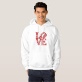 Sweat à capuche Saint-Valentin Cœur Amour (Devant entier)