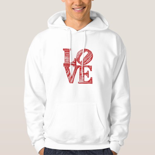 Sweat à capuche Saint-Valentin Cœur Amour (Devant)