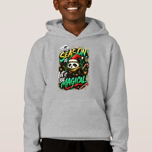 Sweat à capuche Samurai Panda pour garçons Cadeau  (Devant)