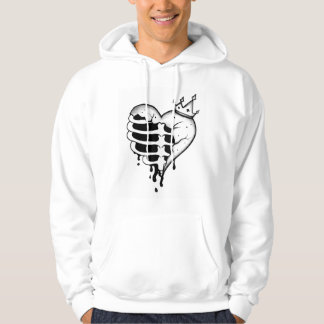 Sweat à capuche squelette cœur brisé gothique – Co