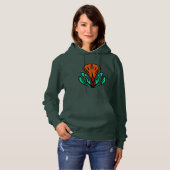 Sweat à capuche tribal vert (Devant entier)