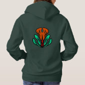 Sweat à capuche tribal vert (Dos)