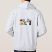 Sweat à capuche unisexe Illustration de chats mign (Dos)
