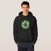 Sweat à capuche vert pour hommes maçonniques (Devant entier)