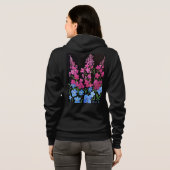 Sweat à capuche zip Alaskan wildflowers (Dos entier)