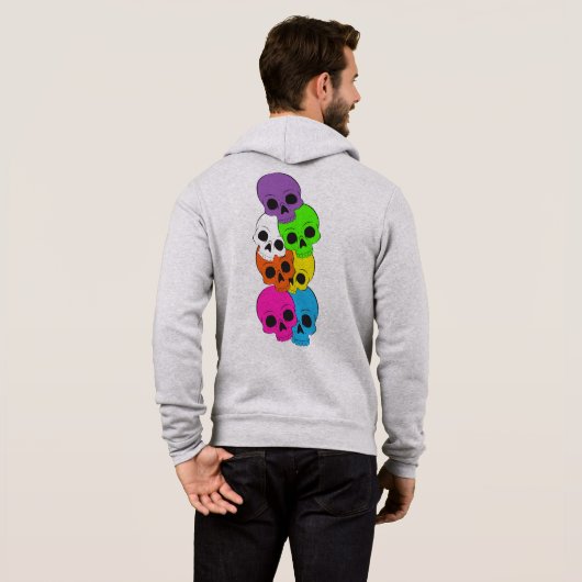 Sweat à capuche zip pour hommes (Dos entier)